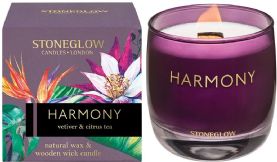 Stoneglow Infusion - Vetiver & Citrus Tea Candle (Purple) Harmony